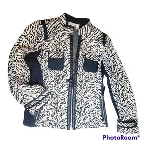 Chico's animal print Mercer jacket size 2..